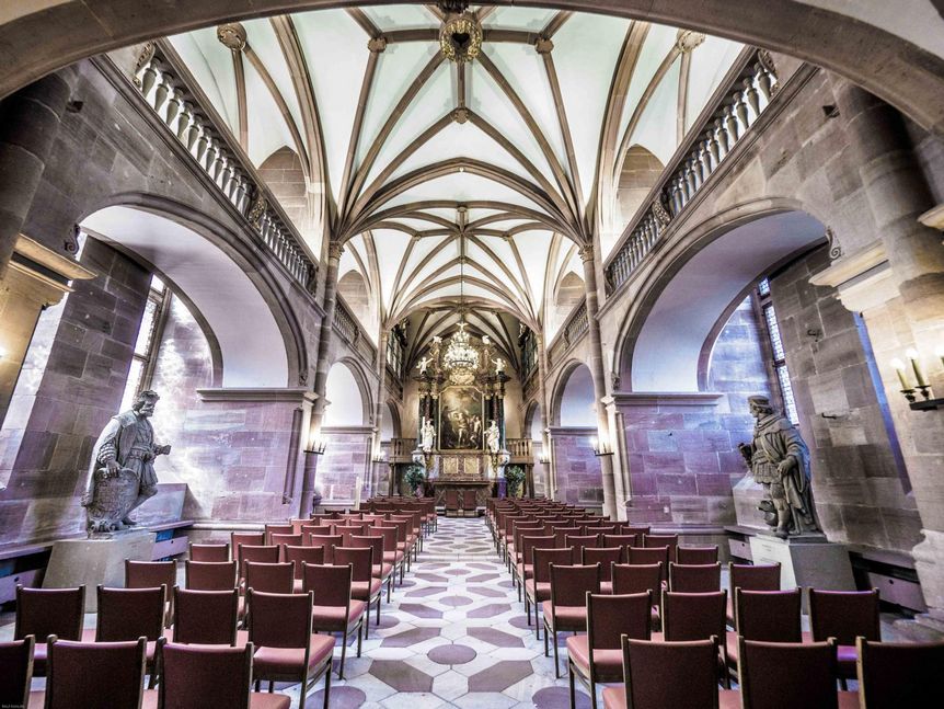 Foto: Staatliche Schlösser und Gärten Baden-Württemberg, Ralf Kuhlen Schloss Heidelberg, Innenansicht Schlosskapelle